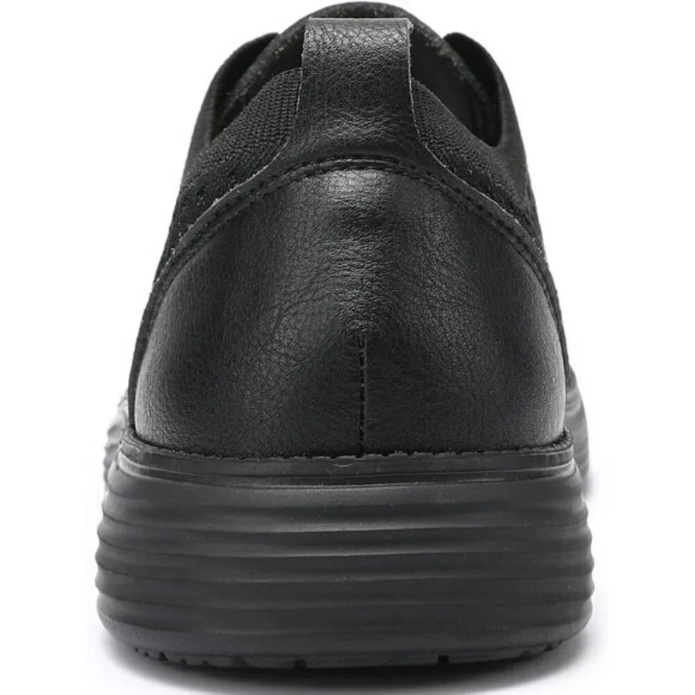 🆕VILOCY Men's All Black Casual Dress Oxfords Business Mesh Breathable Sneakers